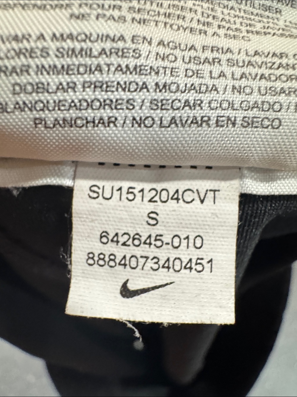 Nike Pro Black Bike Shorts with White Graphic - Picture 3 of 3